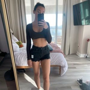Amuse Society black high waisted shorts